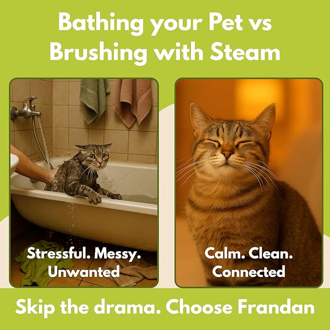 Cat Brush with Steam – Steam Cat Brushes for Indoor Cats | Pet Spray Hair Removal Comb & Relaxing Grooming Tool for Calmer, Happier Cats-PawvioPets