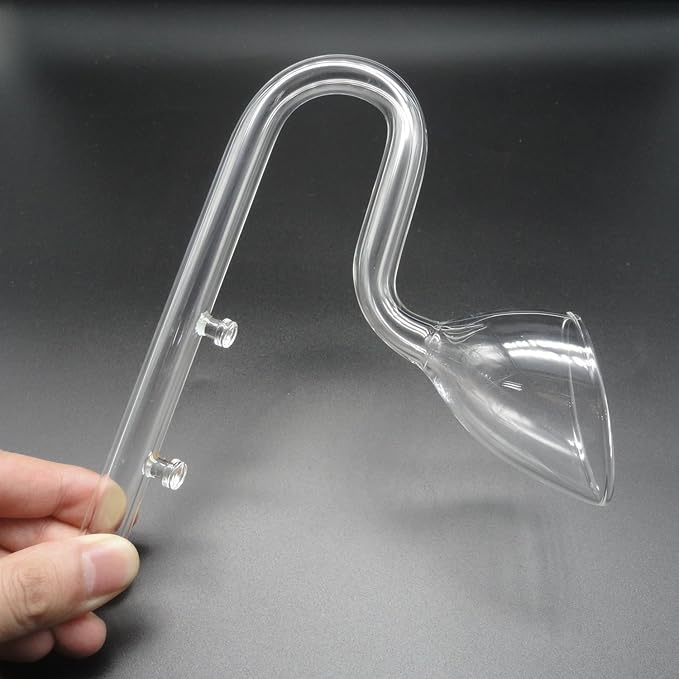 Glass Lily Pipe Outflow for Aquarium Planted Tank (13mm for 12/16mm (1/2" ID) tubing)-PawvioPets