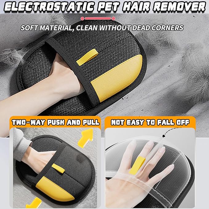 2025 New Pet Hair Removal Glove for Cats & Dogs, Pet Hair Remover Glove (2PCS)-PawvioPets