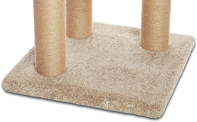Amazon Basics Cat Tree - Indoor Cat & Kittens Multi-Level Climbing Activity Tower with Scratching Posts, Large (45.9"H) - Beige-PawvioPets