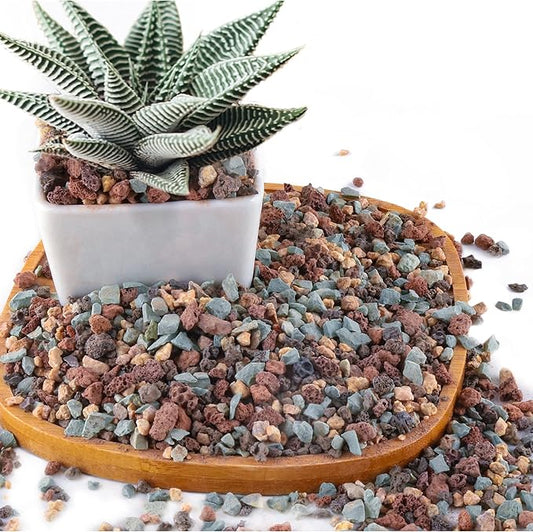 2.4lb Mix Horticultural Lava Rock Pebbles Pumice Potting Soil Amendment Succulent Cactus Bonsai Gritty Rock Decorative Gravel Plant Drainage Volcanic Rock for Aquarium Fairy Gardening Top Dressing-PawvioPets