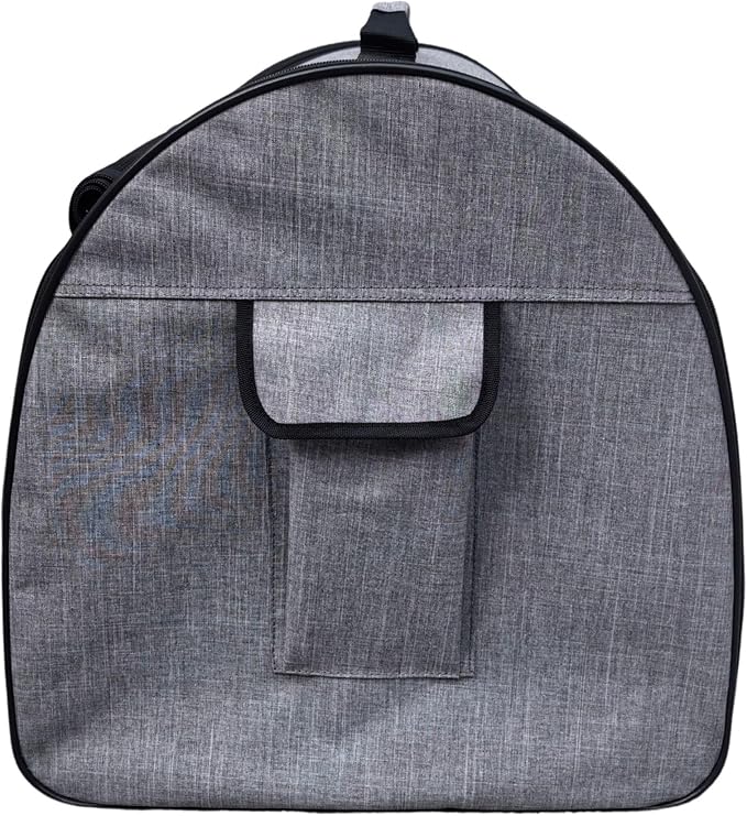 Fabric Portable Pet Kennel/Shelter, Single, Gray, 20"x20"x19.5" - Car Seat-Belt Fixture Included-PawvioPets