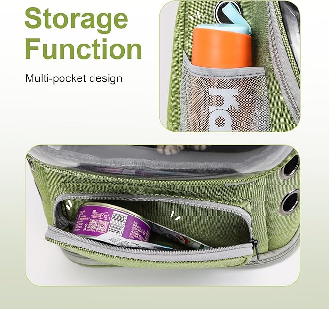 Expandable Cat Backpack,Cat Bubble Backpack Carrier for Carrying Cats, Pets and Small Dogs,Airline-Approved,Designed for Travel, Hiking, Walking,Car-PawvioPets