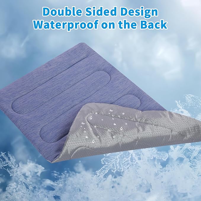 Cooling Mat for Large Dogs - Double-Sided Waterproof & Cool, Portable Dog Cooling Mat for Summer.(XL (44''x32'')-PawvioPets