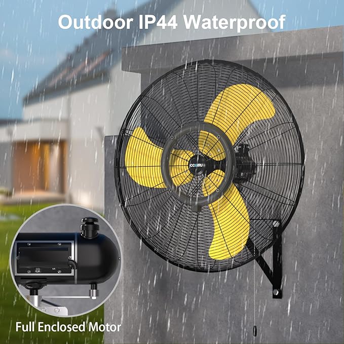 9600 CFM 30" Outdoor Wall Mount Misting Fans with 2 Pack, High Velocity 3-Speed Waterproof Professional Oscillating Wall Fan, Heavy Duty Industrial Fan for Commercial, Garage, Warehouse, UL Listed-PawvioPets