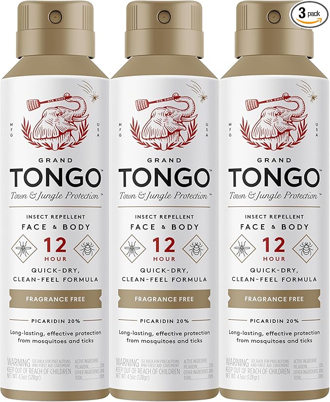 Fragrance Free Insect Repellent, 12-Hour Mosquito & Tick Protection, Picaridin-Based, Water-Based, Lightweight, Quick-Drying, DEET Alternative, Face & Body Use, 3 Pack-PawvioPets