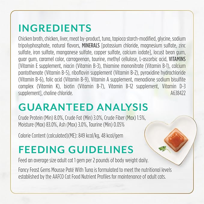 Fancy Feast Gems Pate Cat Food Mousse With Tuna and a Halo of Savory Gravy Cat Food - (Pack of 8) 4 oz. Boxes-PawvioPets