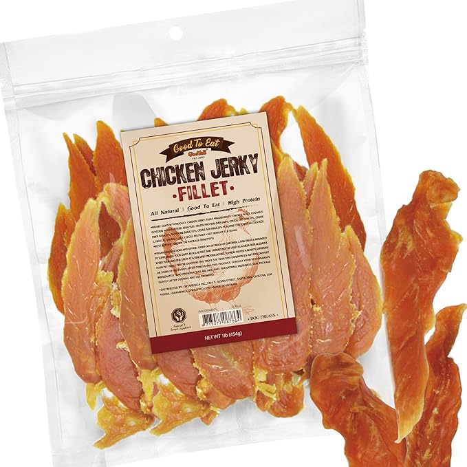 Gootoe Chicken Fillet Jerky Dog Treats 1 lb, All Natural, Grain-Free, High-Protein, Low Fat, Healthy & Easily Digestible-PawvioPets