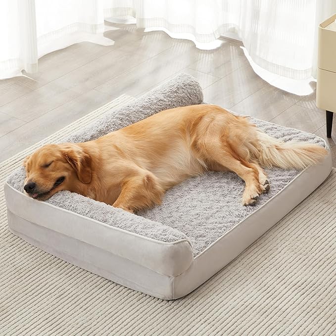 BFPETHOME Orthopedic Dog Beds for Large Dogs-Waterproof Sofa Dog Bed with Removable Washable Cover, Big Pet Bed with Waterproof Lining and Nonskid Bottom,Pet Bed for Large Dogs-PawvioPets