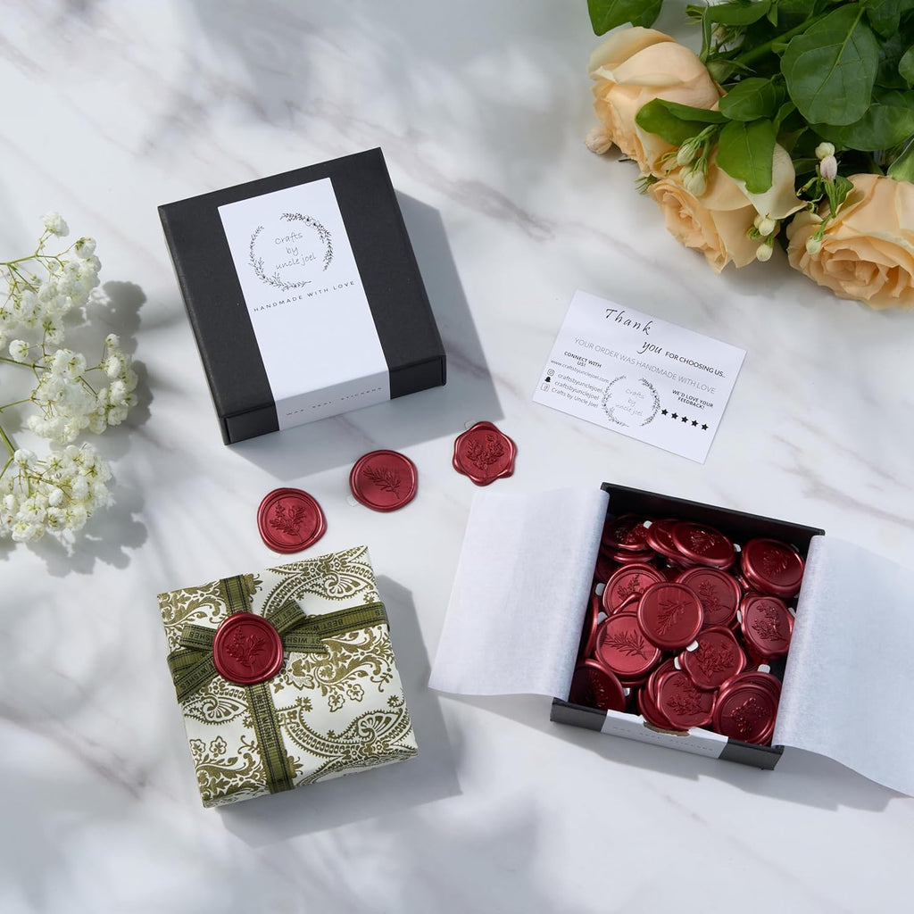 Wax Seal Stickers (60 Pcs, 3 Designs in 1 Pack) Premium Envelope Seal Stickers for Wedding Invitation Envelopes, Adhesive Wax Seals, Perfect for Seating Chart, Gift Wrapping