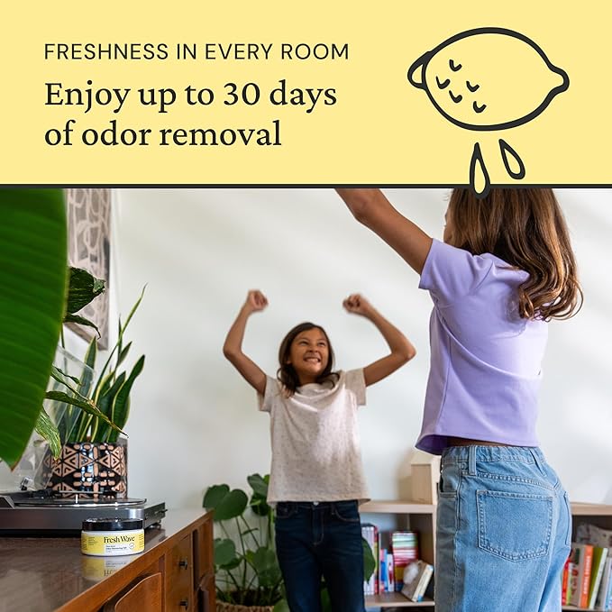 Fresh Wave Lemon Odor Removing Gel, 7 oz., Pack of 3 - Safer Odor Absorbers for Home, Natural Plant-Based Odor Eliminator, Every 7 oz. lasts 15-30 Days, For Cooking, Trash & Pets-PawvioPets