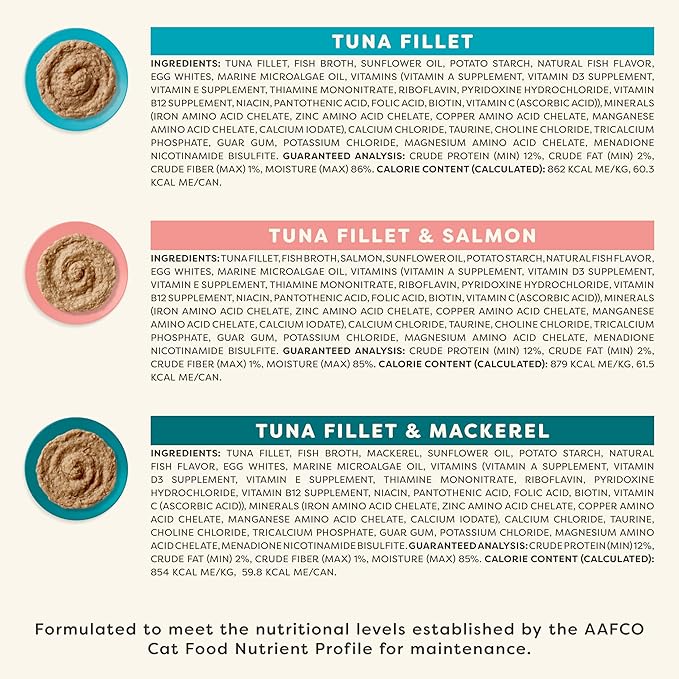 Applaws Vitality Wet Cat Food Paté, Natural Canned Cat Food, Wet Food for Cats with Added Vitamins and Minerals, Grain Free, Carrageenan Free, Fish Variety Selection Paté (12 Count, 2.47 oz Cans)-PawvioPets