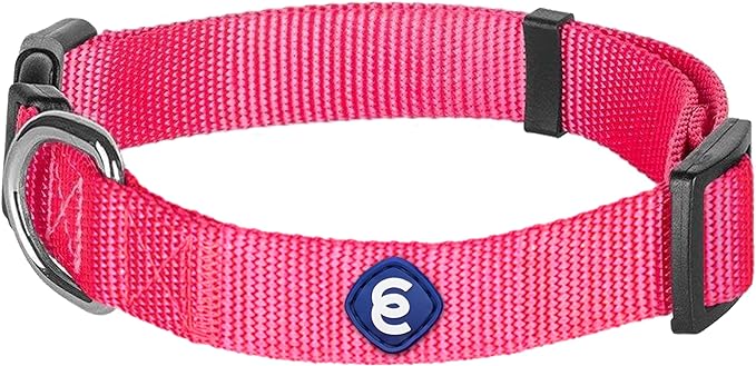 Blueberry Pet X-Small Dog Collar | Dog Collars for Small Dogs | Hot Pink Durable Quick Release Collar | Eco-Friendly French Pink Collar for Female Puppies | Safe Nylon Pet Collar-PawvioPets