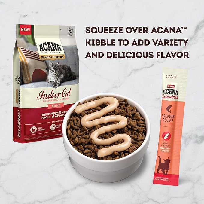 ACANA Lickables Cat Treats Salmon Recipe .5oz Tubes (5 Count)-PawvioPets