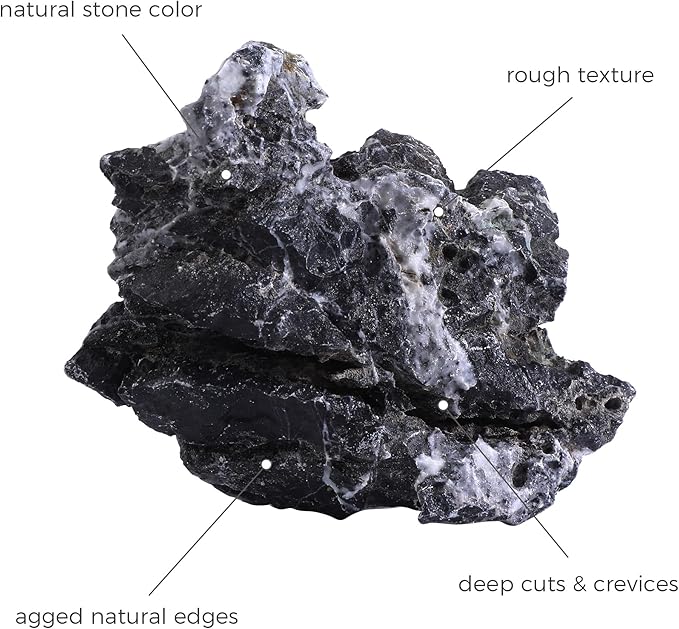 2-6 Inches Natural Seiryu Stone 4 PCS Aquarium Rocks for Aquascaping, Aquarium Landscaping, Terrariums, Fish Tank Decoration, Vivariums, Paludarium, Reptile and Amphibian Enclosures-PawvioPets