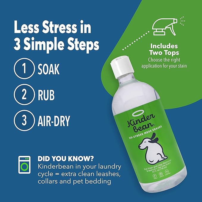 Dog & Cat Urine Stain and Odor Eliminator for Carpet, Upholstery, Hard Floors - Single 24 oz., Grapefruit Tea Tree Scent, Enzyme Bio-Active Formula with Squeeze and Spray Top-PawvioPets