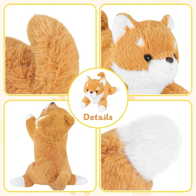 19Inch 3 Pounds Dog Weighted Stuffed Animals, Cute Realistic Puppy Stuffed Animal, Sensory Comfort Plush Throw Pillow Toy, Dog Plush Gift for Adults Kids Youth-PawvioPets