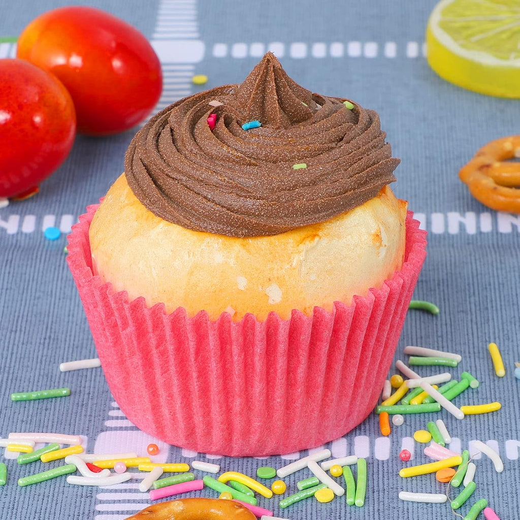 Caperci Standard Pink Cupcake Muffin Liners 500-Count, No Smell, Food Grade & Grease-Proof Paper Baking Cups (Pink)