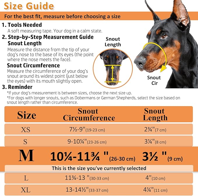 BARKLESS Dog Muzzle, Basket Muzzle for Biting, Chewing and Scavenging, Humane Cage Mouth Cover, Perfect for Grooming and Training Small, Medium, Large Aggressive Reactive Dogs (M, Brown)-PawvioPets
