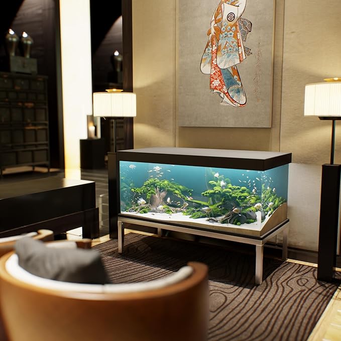 24 in X 48 in. Aquarium Stand | Industrial Style Aluminum Fish Tank Base with Open Frame Design-PawvioPets