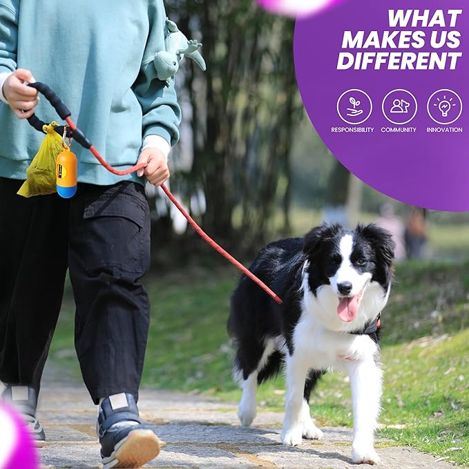 Dog Poop Bags-150 Counts with Holder (10 Rolls), Biodegradable Poop Bags, Eco-friendly and Easy to Open, Thick Dog Waste Bags (Yellow)-PawvioPets