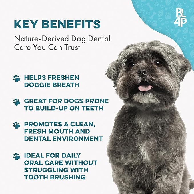Dog Dental Care & Bad Breath Remedy, Natural Dog Oral Care for Healthy Teeth, Mouth & Gums, Daily Canine Breath Freshener, Plaque, Tartar Control Helps Reduce Gingivitis, Easy to Use 800 Tiny Pills-PawvioPets