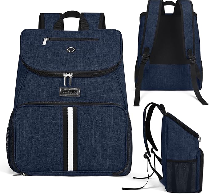 BAGLHER丨Dog Travel Bag, Airline Approved Pet Supplies Backpack, Dog Travel Backpack with 2 Silicone Collapsible Bowls and 2 Food Baskets-PawvioPets