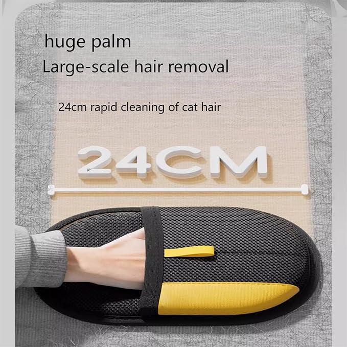 Fursweep Gloves Pet Hair Remover, Kivori Pet Grooming Glove, Pet Hair Remover Electrostatic Gloves, Furmingle Double Sided Cat Grooming Glove, Reusable Cat & Dog Hair Remover, for Couch, Carpet-PawvioPets