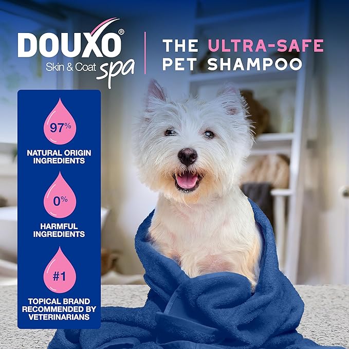 DOUXO® Skin & Coat SPA - Ultra-Safe Dog Shampoo for Itchy Skin, 16 fl oz, Skin-Friendly Formula Cleans and Soothes, Leaves The Coat Soft and Radiant-PawvioPets