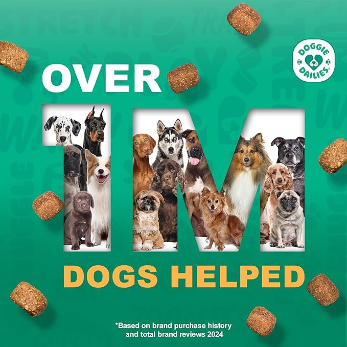 Doggie Dailies Cranberry Supplement for Dogs - Urinary Tract, Bladder & Kidney Support for Dogs - Cranberry for dogs with Marshmallow Root, Licorice Root & Apple Cider Vinegar (Chicken) 225 Soft Chews-PawvioPets