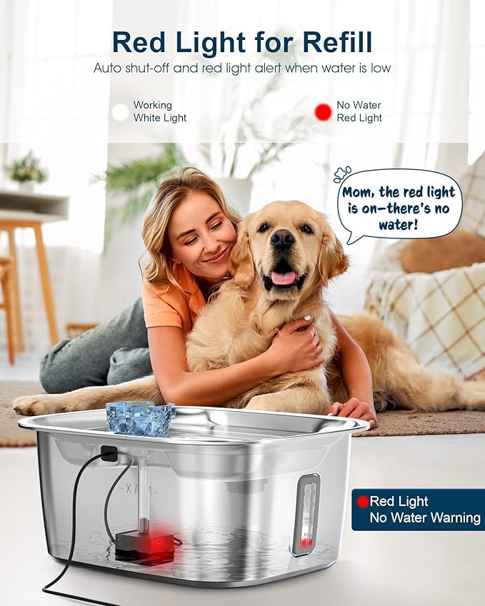 Dog Water Fountain Pump Replacement for D2341, D2419, D2223, D2322 Models, Pet Water Fountain Replacement Pump for PETNF Stainless Steel Large Dog Fountain for Large Dogs, Long Lifespan, Ultra Quiet-PawvioPets