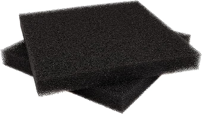 Aquarium Sponge Filter Media Pad 9 x 9 x 1 inch, Cut to Fit Biochemical Filter Bio Foam Pad, 2 Pcs-PawvioPets