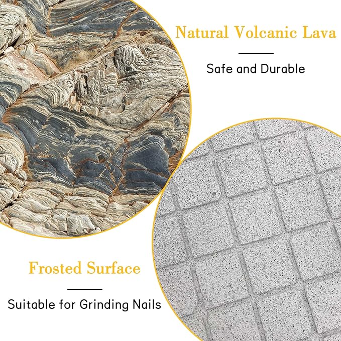 BNOSDM Rabbit Grinding Claw Pads 2Pack Bunny Scratch Foot Pads Natural Hamster Lava Stone for Teeth Grinding White Rabbit Scratching pad Chew Toy for Guinea Pig Ferret Chinchilla Mouse-PawvioPets