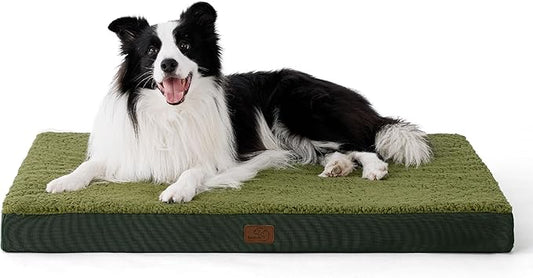 Bedsure Dog Beds Large Sized Dog - Orthopedic Flat Pet Beds with Removable Washable Cover, Egg Crate Foam Puppy Mat, Suitable for Pet Up to 65 lbs-PawvioPets