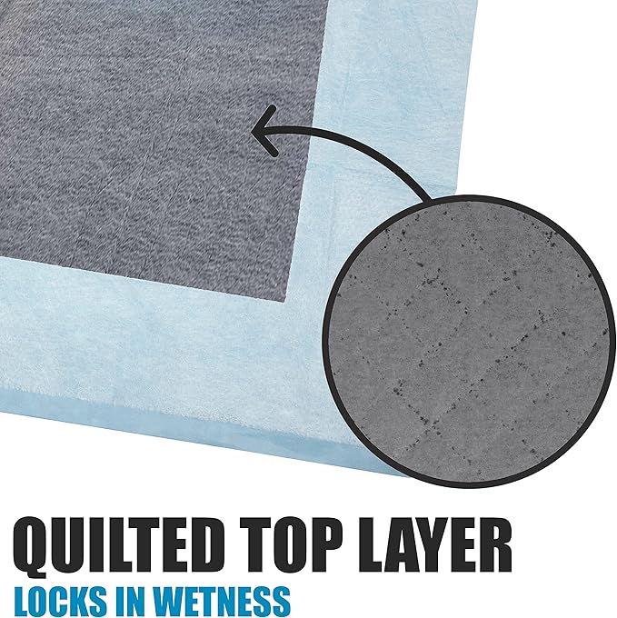 BV Charcoal Puppy Pads XL 320 Count 28"x34" - Leak-Proof Pee Pads for Dogs with 6-Layer Absorbent Design & Built-in Attractant - Dog Pad Extra Large with Charcoal for Odor Control - for Large Dogs-PawvioPets