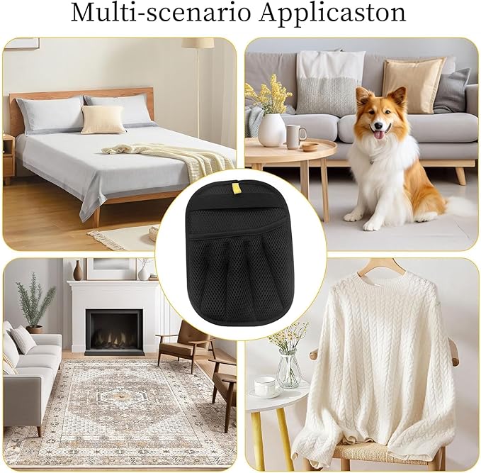 3PC Pet Hair Removal Glove for Cats & Dogs, 2025 Newly Upgraded Five-Finger Electrostatic Pet Hair Gloves, Reusable Pet Hair Remover Tool for Furniture, Car, Couch, Carpet, Clothes-PawvioPets