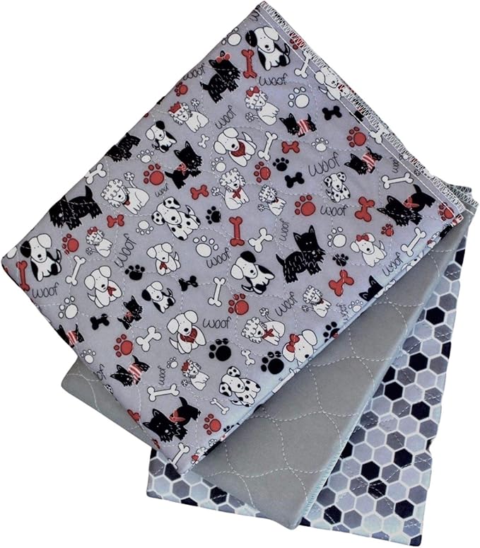 Caldwell's Pet Supply Co. 24x36 Potty Pads, Washable Pee Pads for Dogs, Reusable Pee Pads for Dogs, Puppy Potty Mat, Whelping Rug, Reusable Puppy Mat, Medium (Set of 3)-PawvioPets