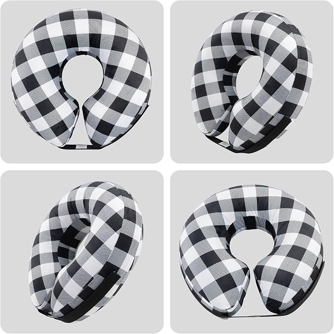 CuteBone Inflatable Dog Donut Collar with Removable Soft Fleece Covers for Small/Medium/Large Dogs and Cats After Surgery GWB03M-PawvioPets