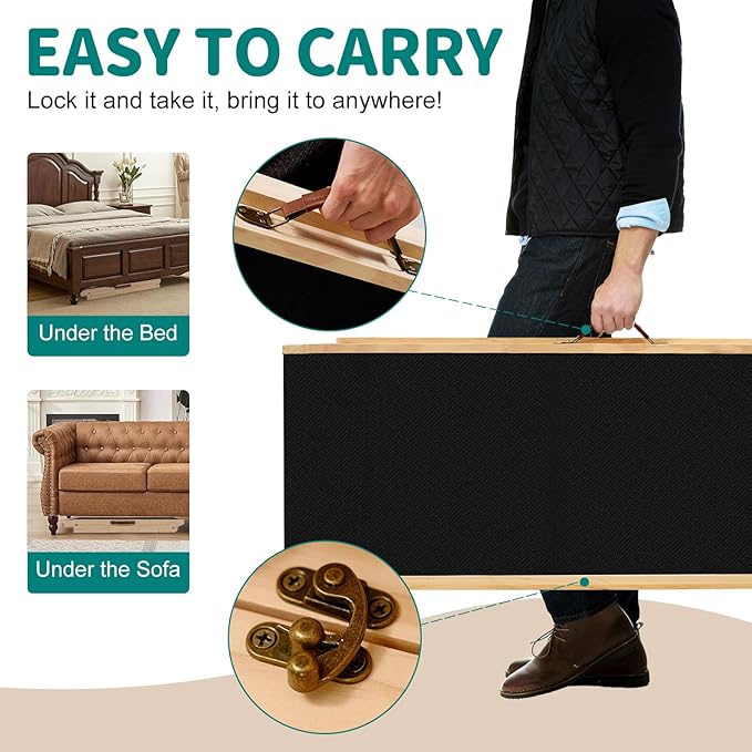 Dog Ramp for Bed, Adjustable Pet Ramps for Dog to Get on Bed, Non-Slip Rubber Surface - Folding Wooden Dog Ramp for Small/Large/Old Dogs, Adjustable up to 31 inch High Beds, Safety Railings-PawvioPets