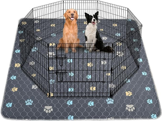 Aitmexcn Washable Puppy Dog Pee Pad, 100% Waterproof Whelping Training Mat for Puppy/Senior Dog, Fast Drying Reusable Puppy Pads for Indoor, Outdoor and Car Travel- 72'' x 72''- 1PC-PawvioPets