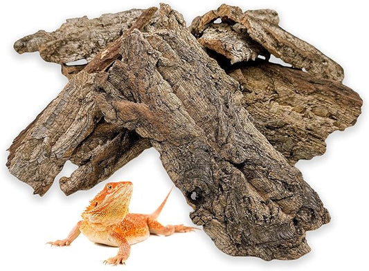BNOSDM Reptile Terrarium Bark Substrate Bedding Tortoise Natural Cork Bark Reptile Climbing Mat Habitat Decor for Lizard Snake Spiders Hermit Crabs Tarantula Geckos Bearded Dragons (0.7 LB)-PawvioPets