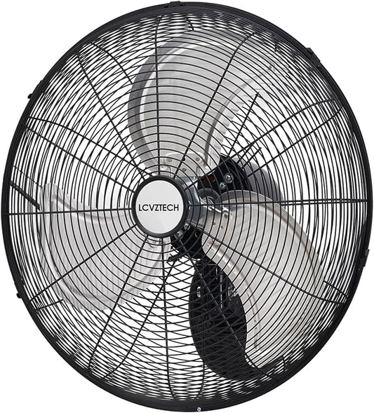 20 inch Wall Mount Fan Oscillating, 3-Speed 5500 CFM High Velocity Industrial Wall Mounted Fan, Heavy Duty Air Circulator for Garage, Shop, Gym, Workshop, Covered Patio - UL Listed-PawvioPets