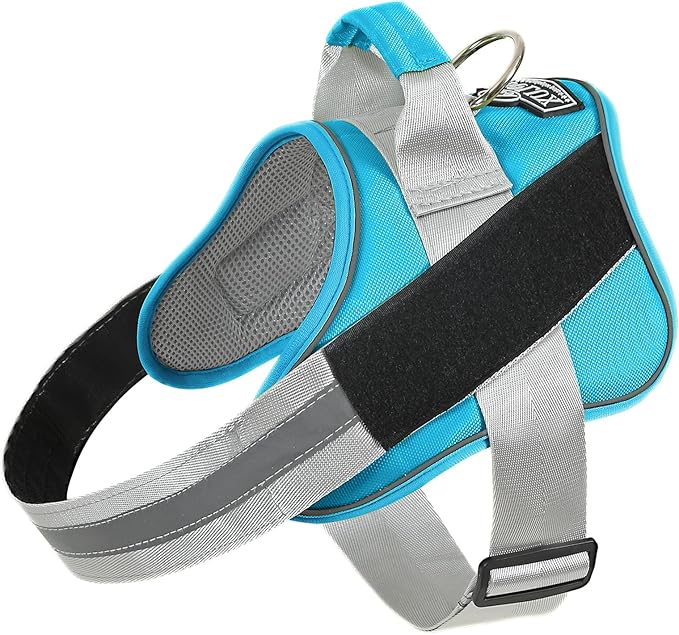 Bolux Dog Harness, No-Pull Reflective Dog Vest, Breathable Adjustable Pet Harness with Handle for Outdoor Walking - No More Pulling, Tugging or Choking (OceanicBlue, XX-Large (Pack of 1))-PawvioPets