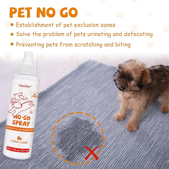 Dog Potty Spray Set, No-Go Spray & Potty Training Spray, Puppy Essentials, Stops Urination & Marking, Indoor and Outdoor Use (8 fl oz) Large Capacity, More Suitable for Multi-Dog Households-PawvioPets