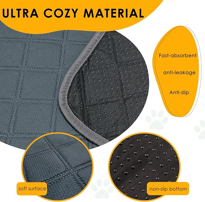 2 Pack Washable Guinea Pig Cage Liners for C&C 2x4 Habitat Guinea Pig Bedding Super Absorbent | Waterproof | Non Slip| Reusable Guinea Pig Pee Pads for Small Animals Cages - 57.1" x 27.6"-PawvioPets