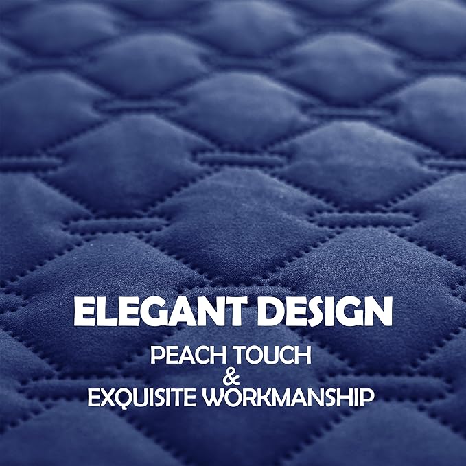 gogobunny 100% Double Sided Waterproof Dog Blanket Soft Pet Bed Cover Reversible Protect Furniture Couch Sofa Car for Puppy Cat Kids (Dark Navy/Light Navy, 30x80 Inch (Pack of 1))-PawvioPets