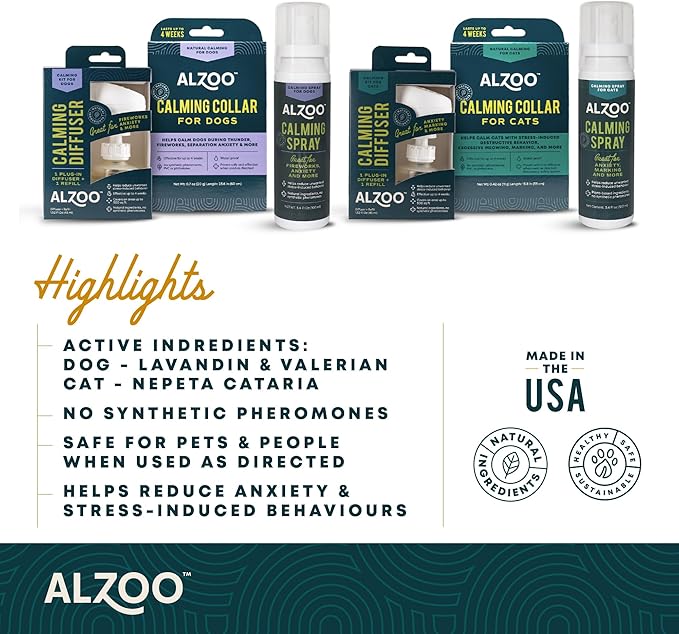 Cat Calming Spray - Natural Plant Based Stress & Anxiety Relief, Valerian & Lavadin Blend, No Synthetic Pheromones, Stress and Anxiety Relief During Travel, Vet, Fireworks, Separation-PawvioPets