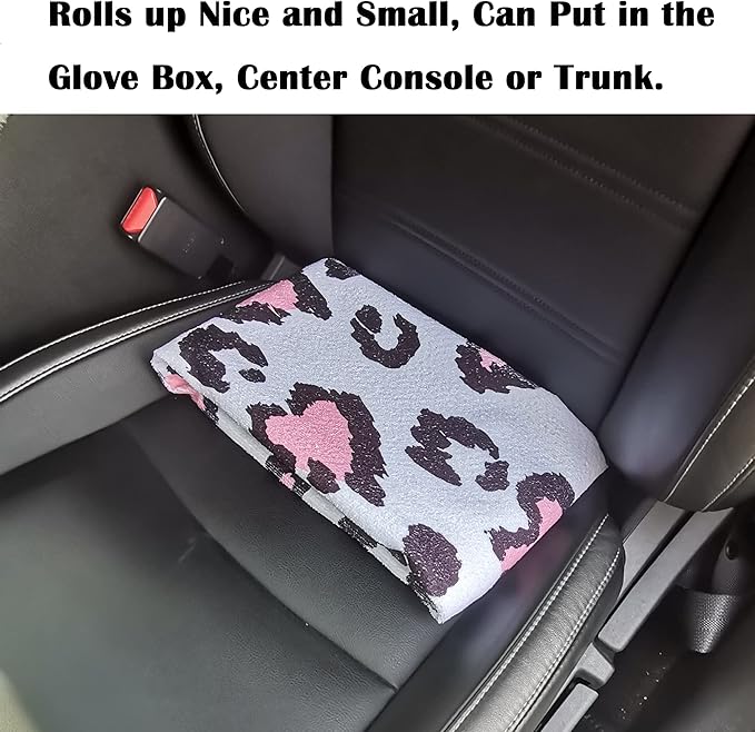 Car Seat Cover Protector Front Seats,for Gym Workout,Running,Swimming,Beach and Hiking,Waterproof Sweat Towel Bucket Seat Covers for Cars SUV Trucks (Leopard Print, 1Pcs)-PawvioPets