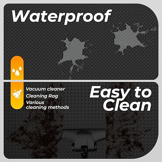 7.8 x 18 FT Garage Floor Mats for Under Car, 2.8mm Thickened Rubber Garage Flooring Roll, M Size 140.4 SQFT Garage Car Mat for Mid-Size SUVs, Sports Car, Black-PawvioPets