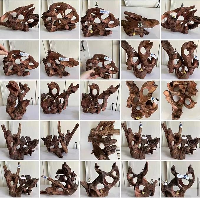 Driftwood for Aquarium Natural Aquarium Wood for Aquascaping Fish Tank Decorations Reptile Tank Decor (Porous Natural Driftwood 10-16“)-PawvioPets